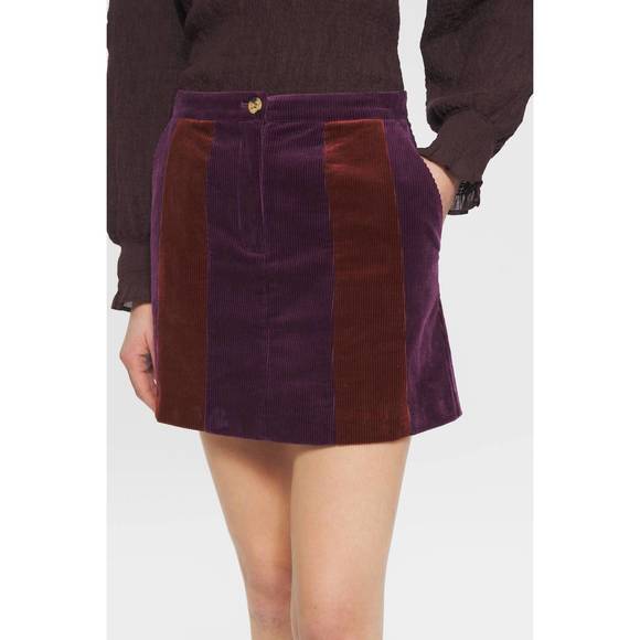NEW ANTIK BATIK rusty mini skirt in purple - Picture 3 of 4
